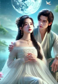 DALL·E 2024-08-05 21.49.56 – A romantic and dreamy scene based on the theme ‘Muốn Trở Thành Ánh Trăng Sáng’ (Want to Become the Bright Moon), featuring a young woman and a young m