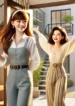 DALL·E 2024-08-05 21.57.58 – A humorous and heartwarming scene based on the theme ‘Muôn Trùng Nghìn Dặm’ (Thousands of Miles), featuring two young women in a modern, urban setting