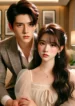 DALL·E 2024-08-06 21.52.27 – A romantic and slightly tense scene based on the theme ‘Muôn Vàn Mềm Mại’ (Endless Softness), featuring a young woman named Ngu Ý and a young man name