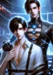 DALL·E 2024-08-07 21.19.29 – A dramatic and sensual sci-fi BL (Boys’ Love) scene featuring a powerful and handsome man (seme) and a beautiful and alluring young man (uke) in a fut
