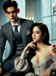 DALL·E 2024-08-07 22.11.15 – A dramatic and emotional urban romance scene based on the theme ‘Mưu Đoạt Hạnh Phúc,’ featuring a strong and beautiful young woman (Sở Nhi) and a powe