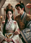 DALL·E 2024-08-08 21.44.02 – A dramatic and elegant ancient palace scene based on the theme ‘Mưu Đoạt Phượng Ấn,’ featuring a strong and beautiful young woman (female lead) and a