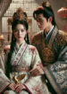 DALL·E 2024-08-08 21.44.02 – A dramatic and elegant ancient palace scene based on the theme ‘Mưu Đoạt Phượng Ấn,’ featuring a strong and beautiful young woman (female lead) and a