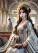DALL·E 2024-08-08 21.55.47 – A regal and elegant ancient palace scene based on the theme ‘Mưu Kế Của Quý Nữ,’ featuring a strong and beautiful young woman, Tống Ý Mặc, who is tale